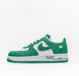 Детские кроссовки Nike Air Force One зеленые