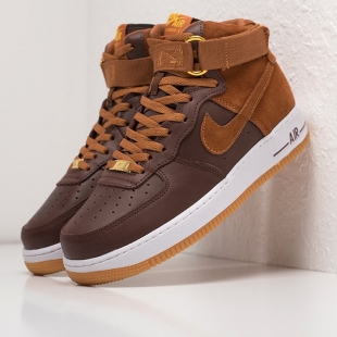 Кроссовки Nike Air Force 1 High темно коричневые
