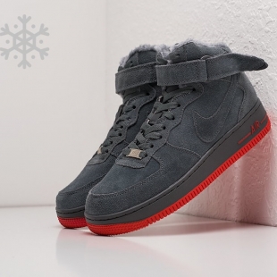 Кроссовки зимние Nike Air Force 1 High серые