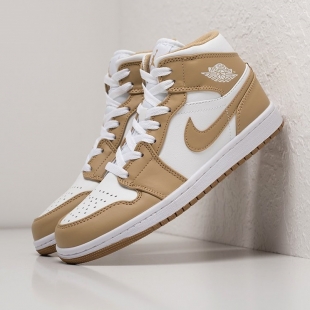 Кроссовки Nike Air Jordan 1 Mid Бежевый