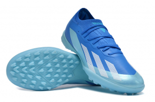 Футбольные бутсы (сороконожки) Adidas X CrazyFast.1 Laceless TF синие
