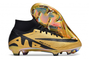 Детские футбольные бутсы Nike Air Zoom Mercurial Superfly IX Elite FG золотистые