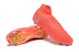 Футбольные бутсы Nike Phantom Luna Elite FG с носком оранжевые