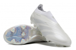 Футбольные бутсы Adidas Predator Accuracy FG без шнурков белые