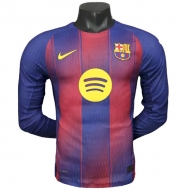 Барселона футболка аутентичная длинный рукав сезон 2025/26 домашняя