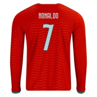 Сборная Португалия майка игровая длинный рукав World Cup 2026 с нанесением RONALDO 7 домашняя