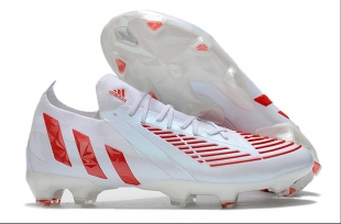 Детские футбольные бутсы Adidas Predator EDGE GEOMETRIC.1 бело-красные