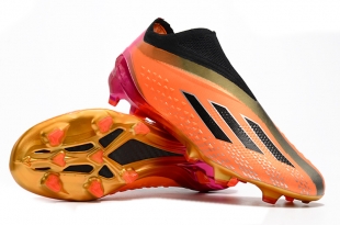 Футбольные бутсы Adidas X Speedportal.1 2022 World Cup без шнурков оранжевые